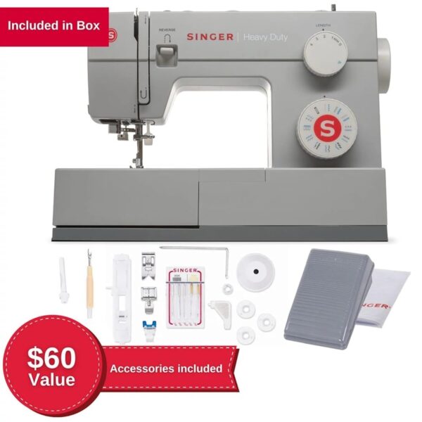 Singer 4423 Heavy Duty Zig Zag Sewing Machine, 23 Built in Stitches 97 Stitch Applications with 90 W Powerful motor & Feed dog with 106 Teeth in 6 Rows-Get Free Online Interactive Master Class. - Image 7