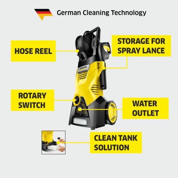 KARCHER Kärcher K 3 HR KAP - Pressure Washer, Pack of 1 Yellow & Black - Image 2