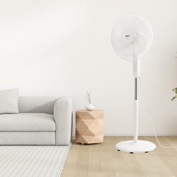 USHA Mist Air ICY 3 Blade 400MM Pedestal Fan White - Image 3