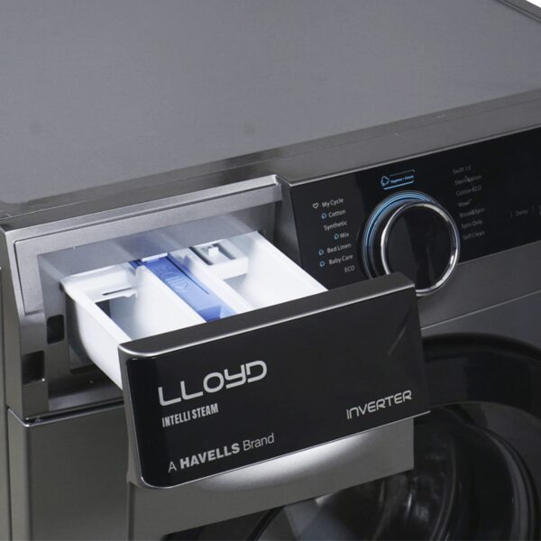 Lloyd 8.0 kg Fully Automatic Front Load Washing Machine (GLWMF80DK1, Dark Inox) - Image 3