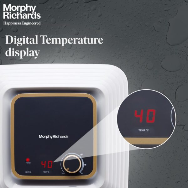 Morphy Richards Kube 15L Storage Wall Water Heater White and Black - Image 4
