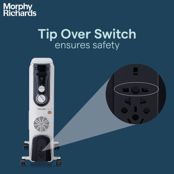 Morphy Richards OFR 11F 11-Fin 2500 Watts Oil Filled Radiator Room Heater (Ivory) - Image 2