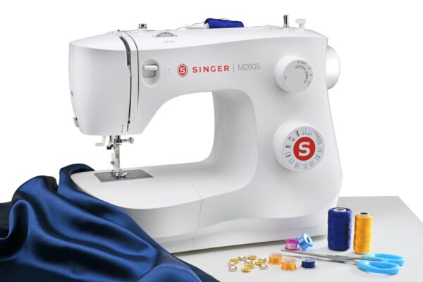 Singer M2605 Sewing Machine - 21 Stitch Patterns With Stitch Length & Zig Zag Width Control + Auto Needle Threader/Light weight & Portable Sewing Machine (White) - Image 2