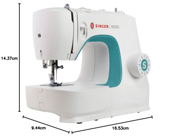 Singer M3305 Motorised Automatic Zig-Zag Electric Sewing Machine 23 Stiches, White - Image 8