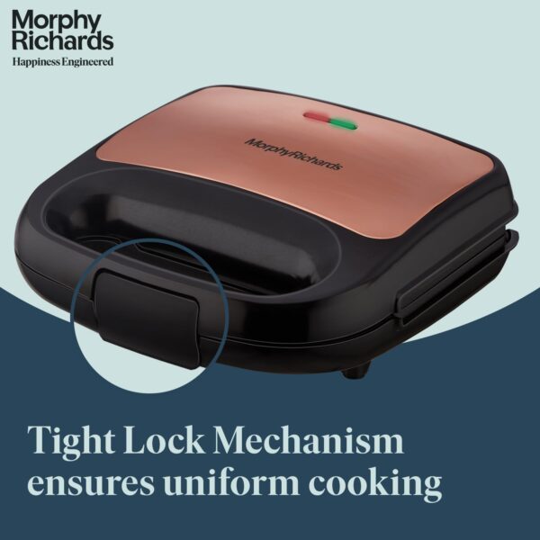 Morphy Richards 2 IN 1 750 Watt Sandwich Maker With changable Plate/Multi Grill/Luxe Rose T&G (Toast & Grill) With 2 Year Warranty - Image 5