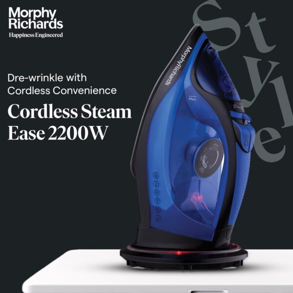 Morphy Richards Cordless Steam Ease 2200W, 2200 watts, ceramic - Image 2