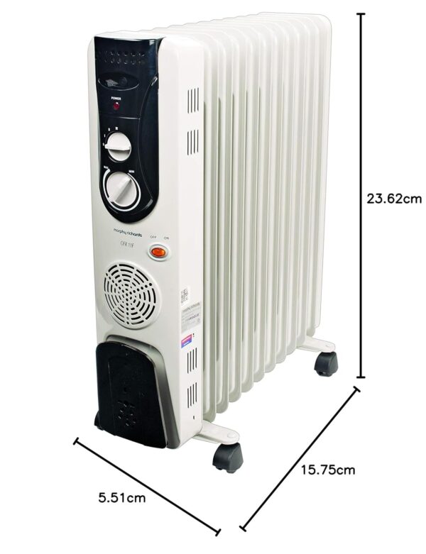 Morphy Richards OFR 11F 11-Fin 2500 Watts Oil Filled Radiator Room Heater (Ivory) - Image 6