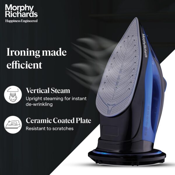 Morphy Richards Cordless Steam Ease 2200W, 2200 watts, ceramic - Image 6