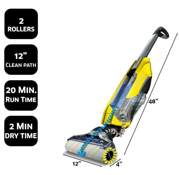 Kärcher - FC 5 Electric Mop & Sanitize Hard Floor Cleaner – Perfect for Laminate, Wood, Tile, LVT, Vinyl, & Stone Flooring - Cordless - Image 8