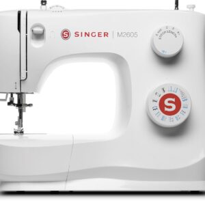 Singer M2605 Sewing Machine - 21 Stitch Patterns With Stitch Length & Zig Zag Width Control + Auto Needle Threader/Light weight & Portable Sewing Machine (White)