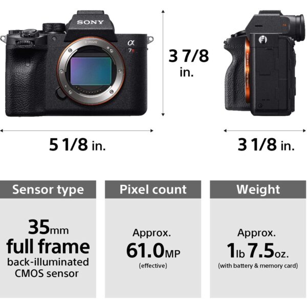 Sony Alpha ILCE-7RM4A Full-Frame 61.0MP Mirrorless Digital SLR Camera Body (4K Full Frame, Real-Time Eye Auto Focus, Real time Animal Eye AF, Tiltable LCD) - Black - Image 2