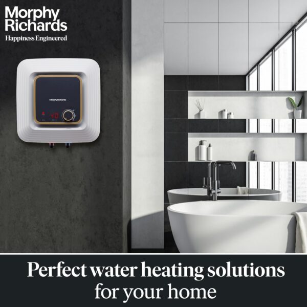 Morphy Richards Kube 15L Storage Wall Water Heater White and Black - Image 8