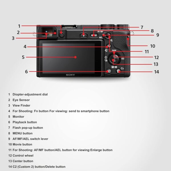 Sony New Alpha ILCE-6400K (Previously ILCE-6400L) with Upgraded SELP1650 (Ver 2) Power Zoom Lens | 24.2MP | APS-C Sensor | Fast Auto Focus | 4K Vlogging Camera | Tiltable LCD – Black - Image 13