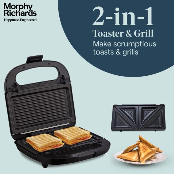 Morphy Richards 2 IN 1 750 Watt Sandwich Maker With changable Plate/Multi Grill/Luxe Rose T&G (Toast & Grill) With 2 Year Warranty - Image 6