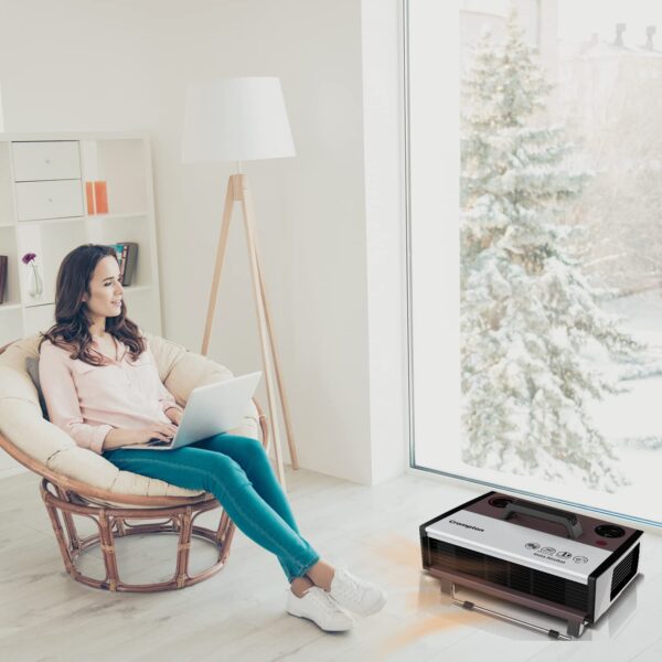 Crompton Insta Airohot 2000W heat convector with adjustable Thermostats Plastic body ISI Approved, Maroon, Standard - Image 7