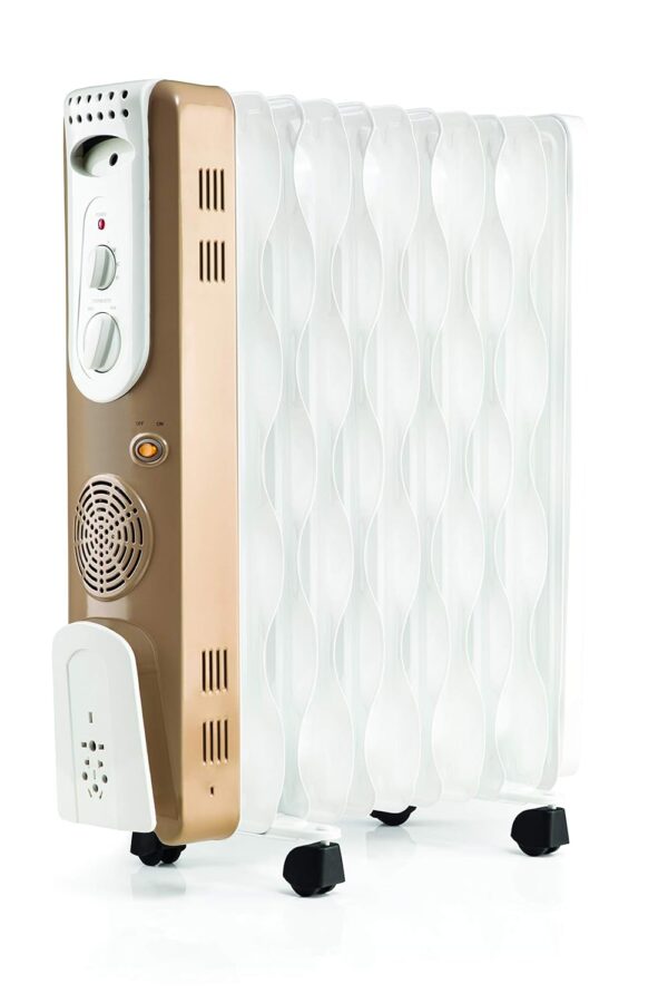 USHA 3611FS PTC 2500-Watt Oil Filled Radiator (White)
