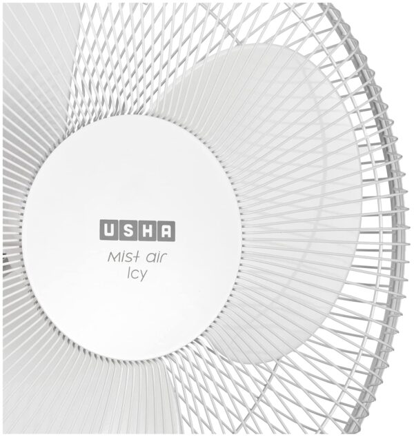 USHA Mist Air ICY 3 Blade 400MM Pedestal Fan White - Image 5