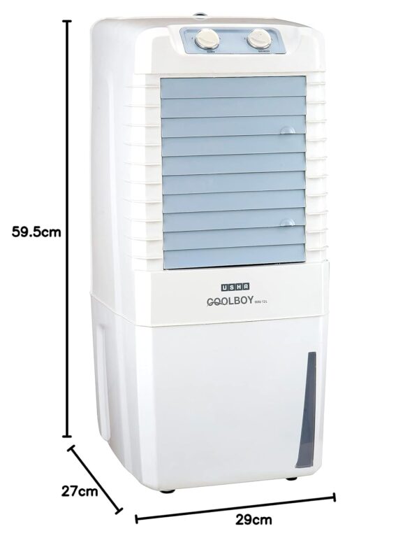 USHA Cool Boy Mini 12 Litres Personal Cooler with HoneyComb Pads (White) - Image 3