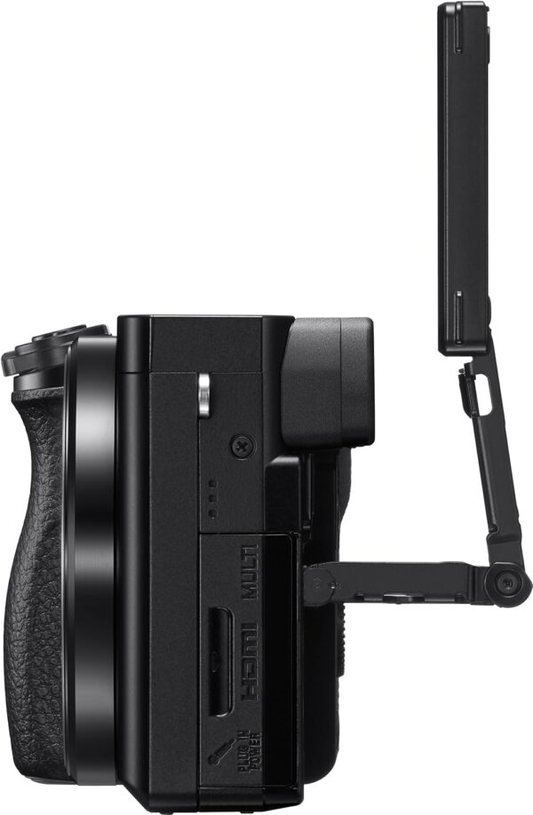 Sony New Alpha ILCE-6100K (Previously ILCE-6100L) with Upgraded SELP1650 (Ver 2) Power Zoom Lens | 24.2 MP | APS-C Sensor | Fast Auto Focus | 4K Vlogging Camera | Tiltable LCD – Black - Image 5
