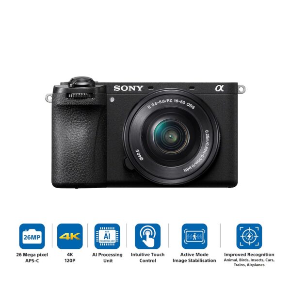 Sony Alpha ILCE-6700L APS-C Interchangeable-Lens Mirrorless Camera (Body + 16-50 mm Power Zoom Lens) | Made for Creators | 26.0 MP | Artificial Intelligence Based Autofocus | 4K 60p Recording - Black - Image 11