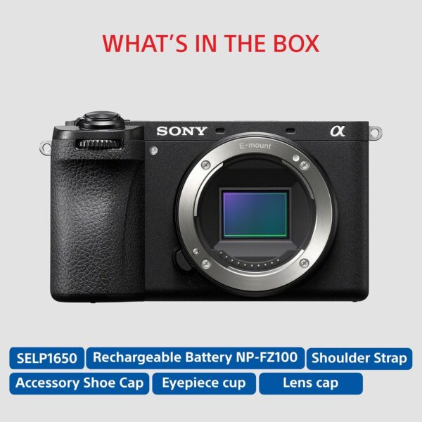 Sony Alpha ILCE-6700L APS-C Interchangeable-Lens Mirrorless Camera (Body + 16-50 mm Power Zoom Lens) | Made for Creators | 26.0 MP | Artificial Intelligence Based Autofocus | 4K 60p Recording - Black - Image 7