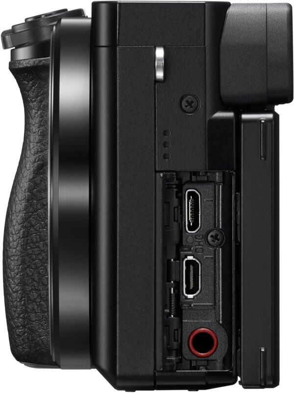 Sony New Alpha ILCE-6100K (Previously ILCE-6100L) with Upgraded SELP1650 (Ver 2) Power Zoom Lens | 24.2 MP | APS-C Sensor | Fast Auto Focus | 4K Vlogging Camera | Tiltable LCD – Black - Image 6