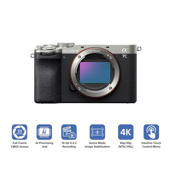 Sony Alpha ILCE-7CM2 Full-Frame Interchangeable-Lens Mirrorless vlog Camera (Body Only) | Made for Creators | 33.0 MP | Artificial Intelligence Based Autofocus | 4K 60p Recording - Silver - Image 13