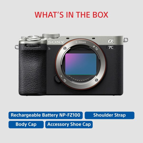 Sony Alpha ILCE-7CM2 Full-Frame Interchangeable-Lens Mirrorless vlog Camera (Body Only) | Made for Creators | 33.0 MP | Artificial Intelligence Based Autofocus | 4K 60p Recording - Silver - Image 8