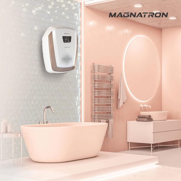 Havells Magnatron 15 Litre Storage Water Heater(Geyser)| No Heating Element| For Hard Water| Minimal Scaling| Energy Saving| Remote Controlled| Free Installation & Flexi Pipe (White Champagne Gold) - Image 4