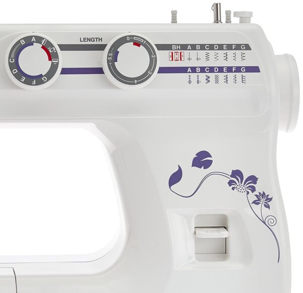 Usha Janome Wonder Stitch Automatic Zig-Zag Electric Sewing Machine ||Free Sewing Kit || 13 Built-In-Stitches || 21 stitch Function(White) With complementary Sewing Lessons in Nine languages - Image 2