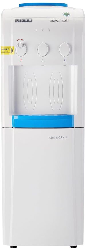 USHA Instafresh Cooling Cabinet Water Dispenser (White), 20L