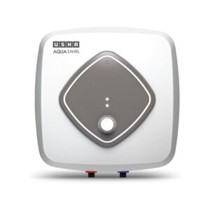 Usha Aqua Swirl 25 Litre 5 Star Storage Water Heater with Copper Heating Element (White Grey)