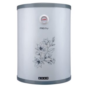 Usha Misty 25 Ltr 2000-Watt 5 Star Storage Water Heater (Grey Magnolia),With Free Installation And Connection Pipes