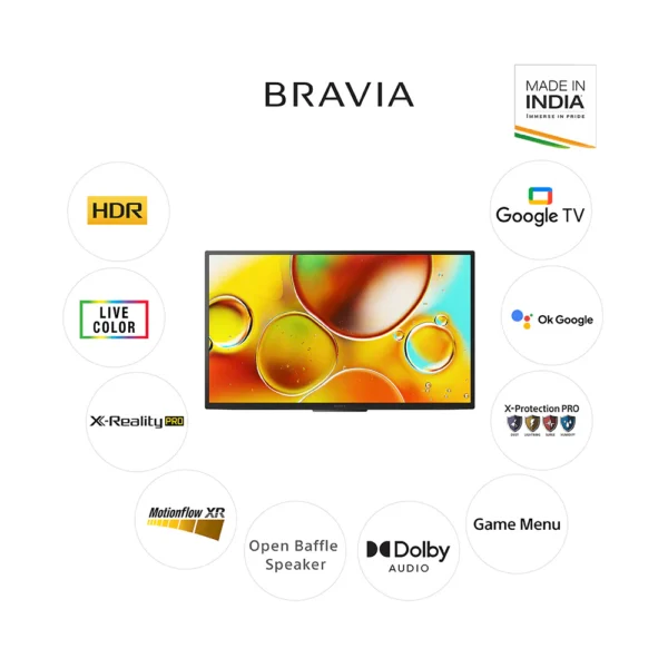 Sony BRAVIA 80 cm (32 inches) HD Ready Smart LED Google TV, KD-32W835, Black - Image 3