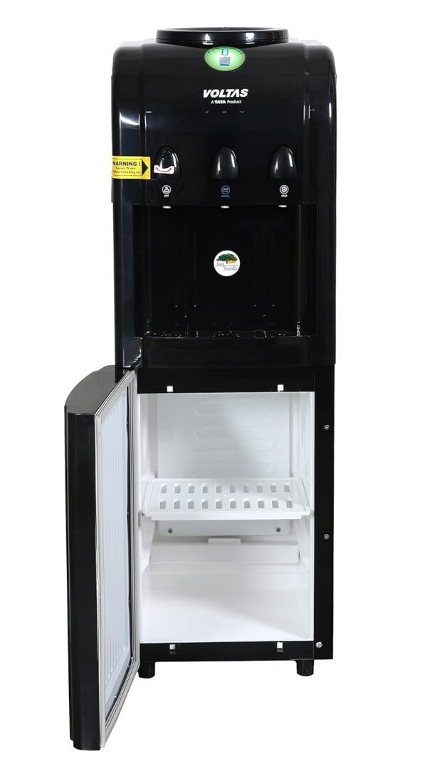 Voltas Pearl RB Hot, Cold and Normal Floor Standing Water Dispenser (Black), 15L
