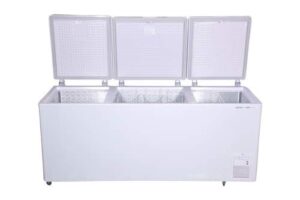Voltas 600TD CF/CF600TA4 Metal Top Plastic Top Triple Door Chest Freezer, GREY (557L Gross, 508L Net)