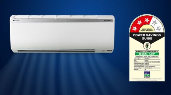 Daikin 1.8 Ton 3 Star Split Inverter AC - White  (FTKL60UV16U-3, Copper Condenser)