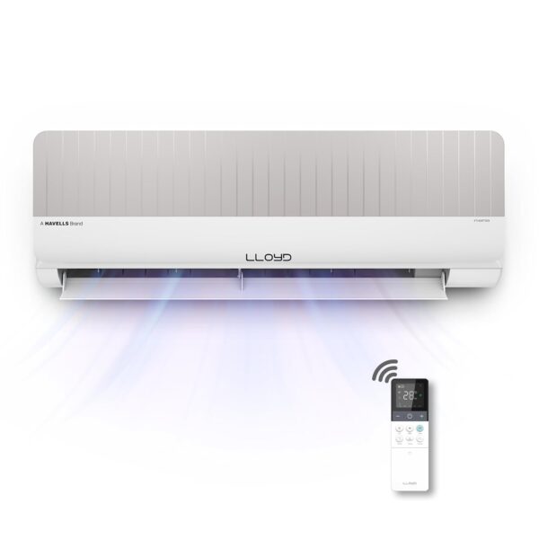 Lloyd Stylus 1.0 Ton 3 Star Wi-Fi Inverter Split AC (6 in 1 Convertible, Changeable AC Panel, 100% Copper, Anti-Viral + PM 2.5 Filter, White/Grey Facia, GLS12V3FOGSY, FREE INSTALLATION*)