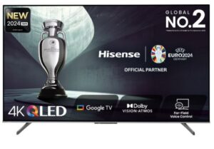 Hisense 139.7 cm (55 inch) Ultra HD (4K) Smart QLED TV, 55Q6N, Grey