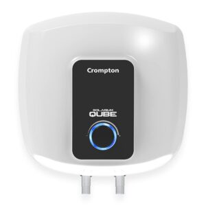 Crompton Solarium Qube 10-L 5 Star Rated Storage Water Heater (Geyser) with Free Installation and Connection Pipes (White)