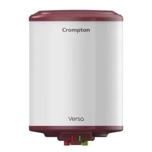 Crompton Versa ASWH-3525 25-Litre 5 Star Rated Storage Water Heater (Geyser) with Free Installation And Pipe (White),Wall 7 Year warranty on Tank