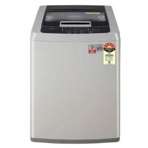 LG 7.5 Kg Fully Automatic Top Loading Washing Machine with Smart Inverter Technology, T75SKSF1Z Middle Free Silver