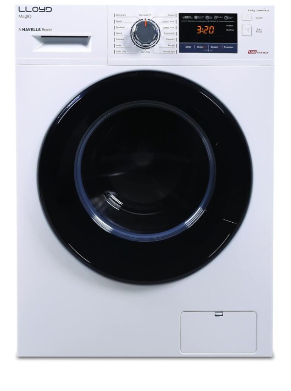 Havells-Lloyd 7 kg Fully Automatic Front load washing machine (LWMF70WX3 White, 90° Self Clean)