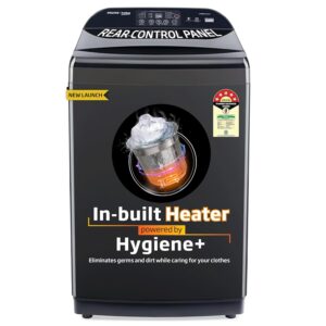 Voltas Beko, A Tata Product 11 Kg 5 Star Fully-Automatic Top Loading Washing Machine (WTL1106UEAH / OBS3060, Dark Grey, Inbuilt Heater)