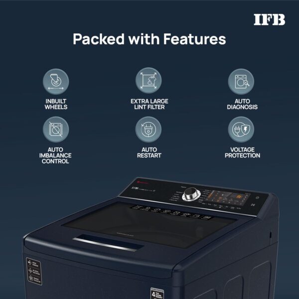 IFB 10 Kg 5 Star AI Powered Fully Automatic Top Load Washing Machine (TL S4RBS 10.0 Kg Aqua, Sparkle Silver, 2X Power Steam, 4 Years Comprehensive Warranty) - Image 10