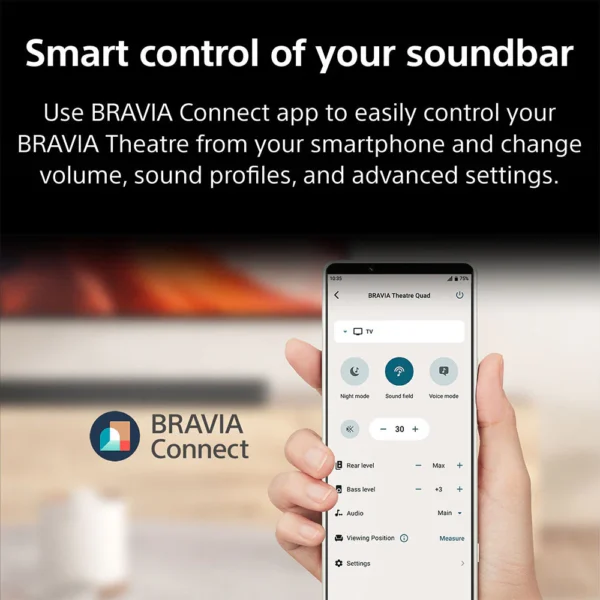 BRAVIA Theater Bar 8 Sound Bar Surround Sound Home Theater with 11 speakers, Dolby Atmos/DTS:X, 360 Spatial Sound Mapping, HDMI 2.1 and supports Spotify Connect/Apple AirPlay - Image 4