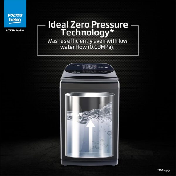 Voltas Beko, A Tata Product 10 Kg 5 Star Fully-Automatic Top Loading Washing Machine (WTL1006UEAH/OBS3060, Dark Grey, Inbuilt Heater) - Image 12