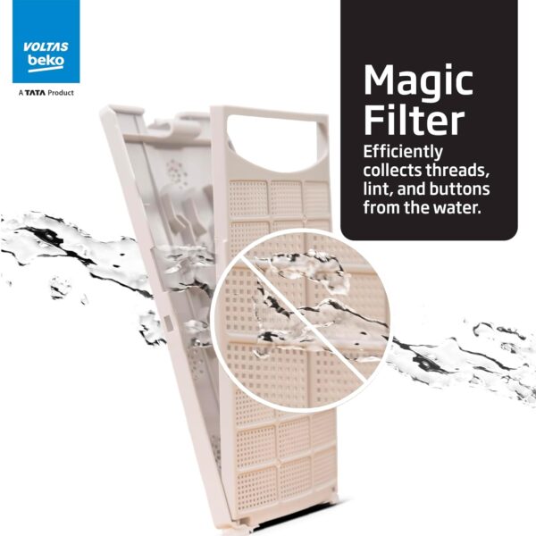 Voltas Beko, A Tata Product 11 Kg 5 Star Fully-Automatic Top Loading Washing Machine (WTL1106UEAH / OBS3060, Dark Grey, Inbuilt Heater) - Image 15