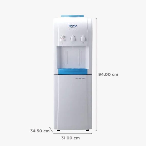 Voltas Floor Mounted Water Dispenser Minimagic Pure F with Non Cooling Storage Cabinet (White) - Image 2