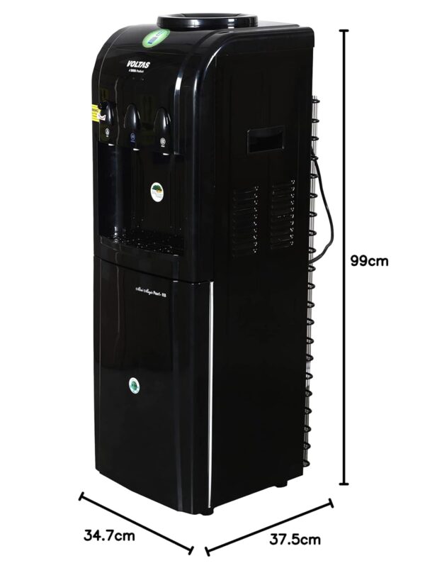 Voltas Pearl RB Hot, Cold and Normal Floor Standing Water Dispenser (Black), 15L - Image 2